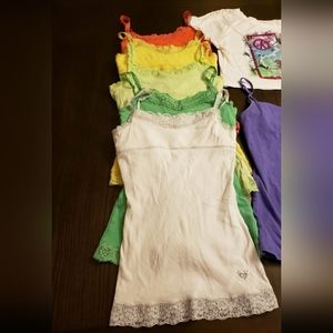 Lot of Justice Girls Tank Tops/Lace Camis